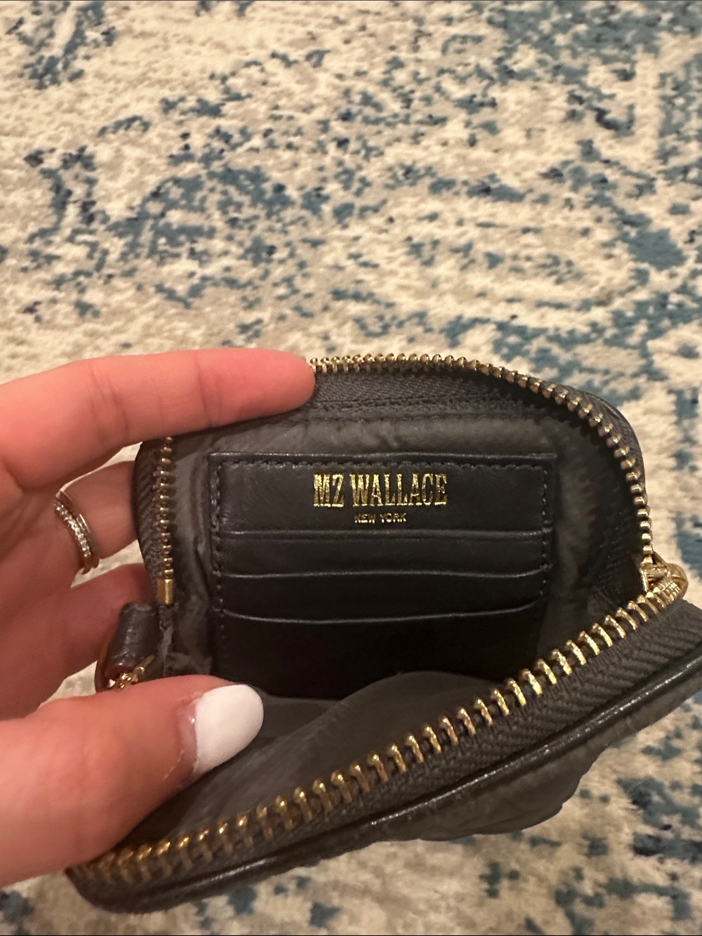MZ Wallace Quilted Black phone or mini pouch wallet - Picture 4 of 4